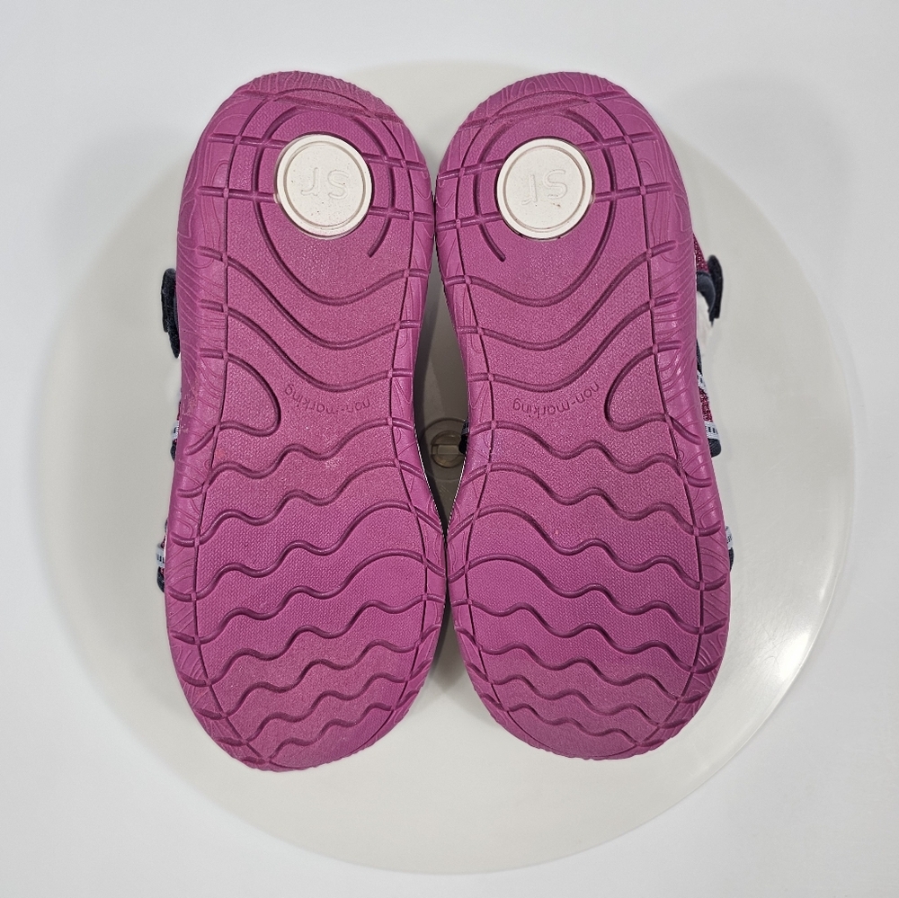 Munchkin by Stride Rite Coast Sandals Girls Sz 12M Pink Gray Adjustable Comfort - Picture 13 of 14